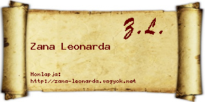 Zana Leonarda névjegykártya